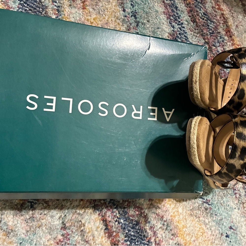 AEROSOLES Demarest Leopard Pattern Sandals - Picture 4 of 4